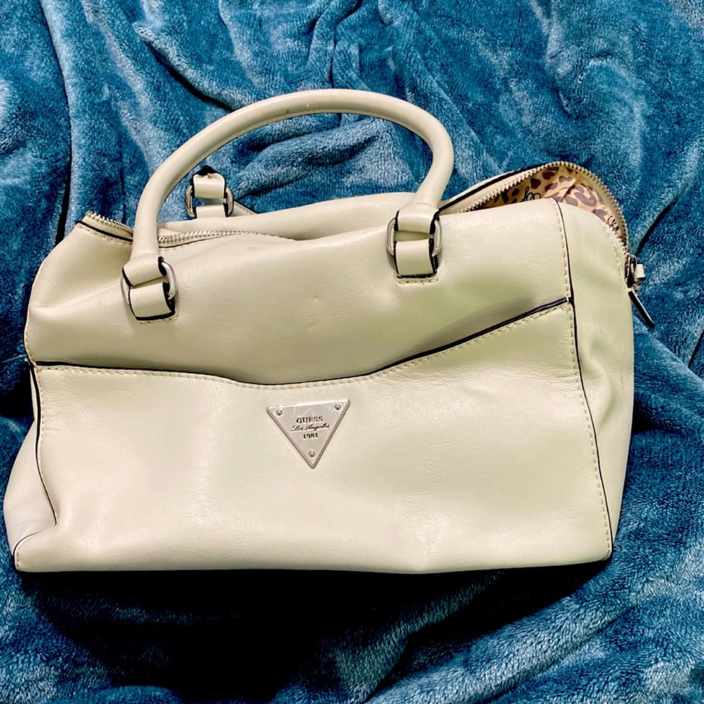 White Guess purse